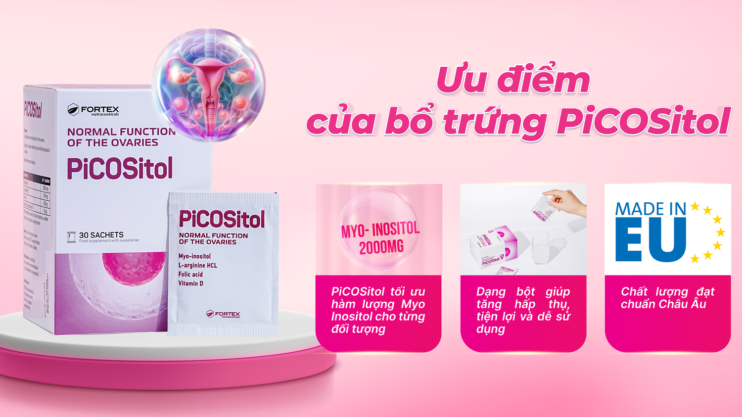Ưu điểm của bổ trứng PiCOSitol